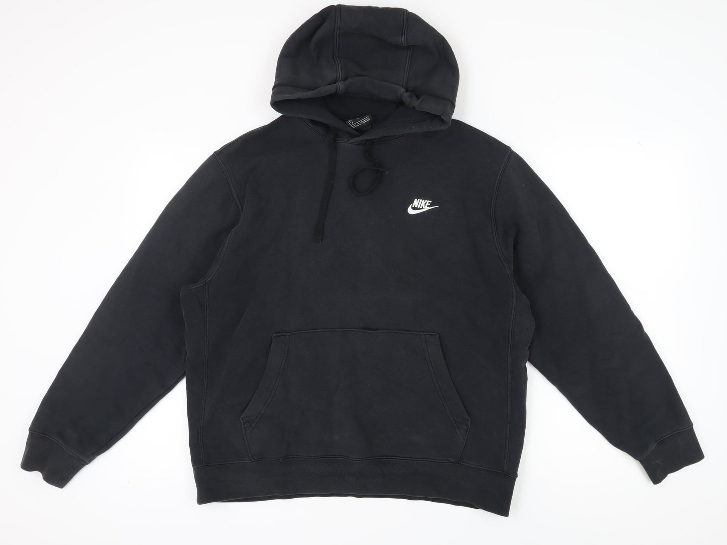 Nike Men's Black Pullover Hoodie, Size L, Regular Fit