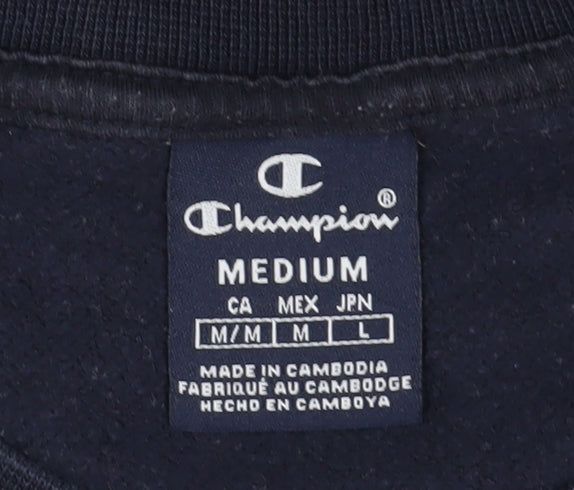 Champion Unisex Black Pullover Sweatshirt M