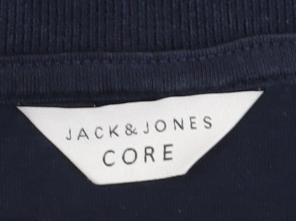 Jack & Jones Men's Blue Polo Shirt Medium