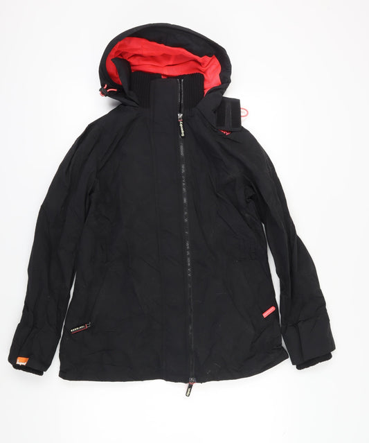 Superdry Women's Black Hooded Jacket Size M