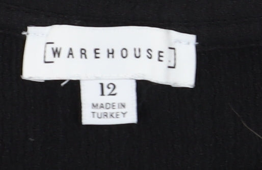 Warehouse Women's Black Sleeveless Long Swing Dress