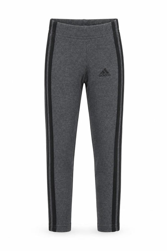 Adidas Girls Grey Ankle Leggings Size 4-5Y Elastic Waist