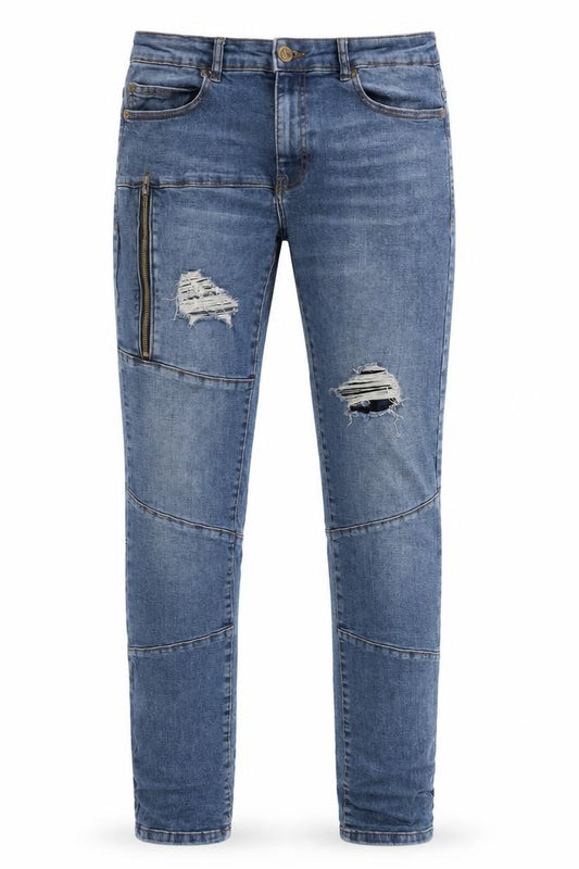 Cross Hatch Men's Blue Straight Jeans 30W 34L