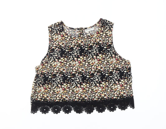 Brave Soul Women's Floral Sleeveless Blouse, S