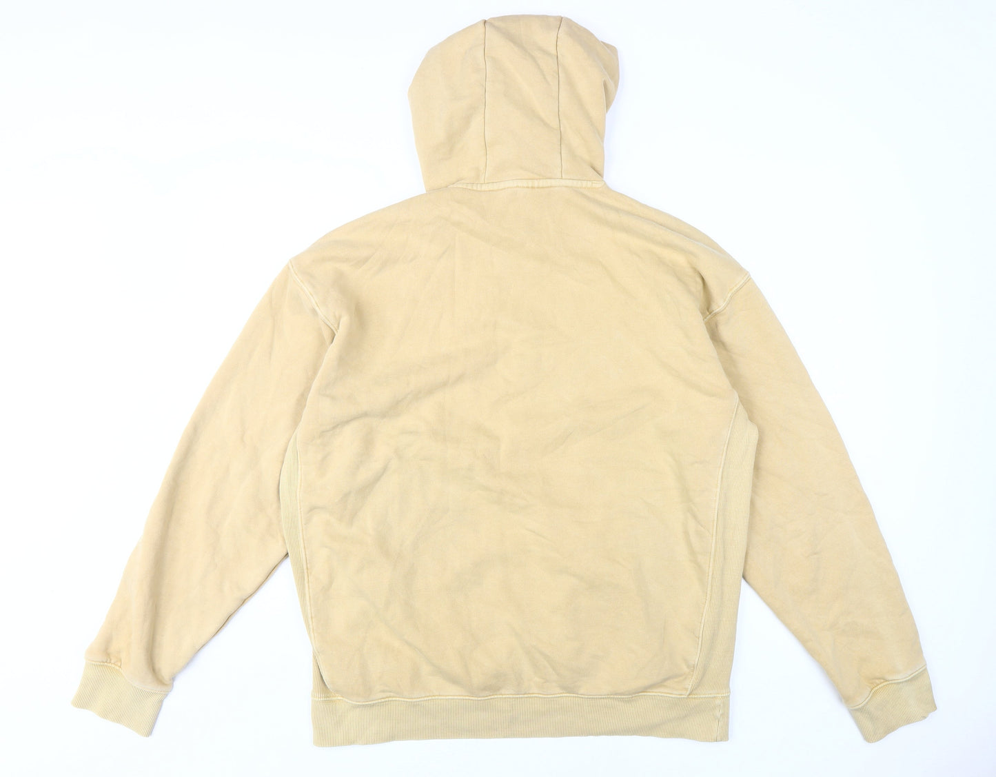 Reebok Men's Beige L Pullover Hoodie with Pockets