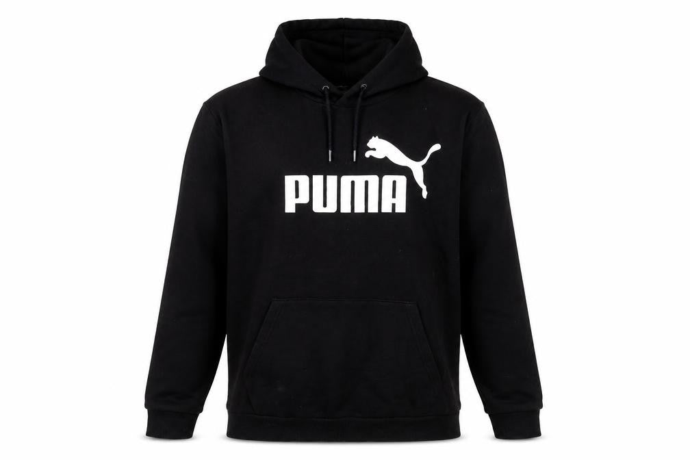Mens UK L Regular PUMA Black Pullover Hoodie