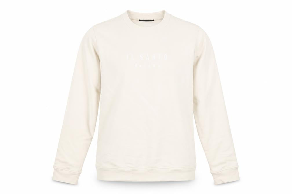 Il Womens Sarto Beige Pullover Sweatshirt M