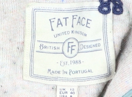 Fat Face Women's Beige Full Zip Hoodie - UK Size 12