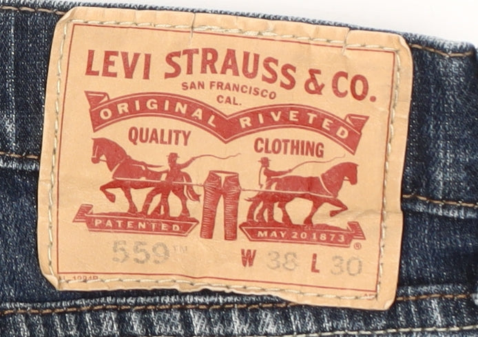 Levi Strauss Men's Blue Straight Jeans Size 38
