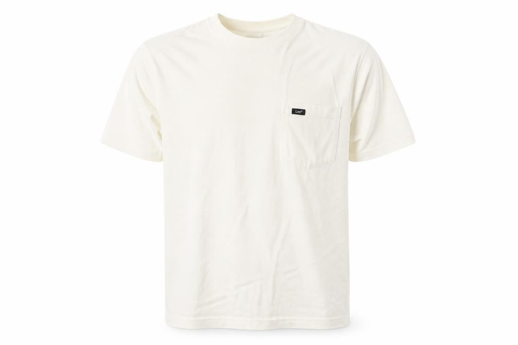 Mens UK Size L Lee Ivory  Cotton T-Shirt