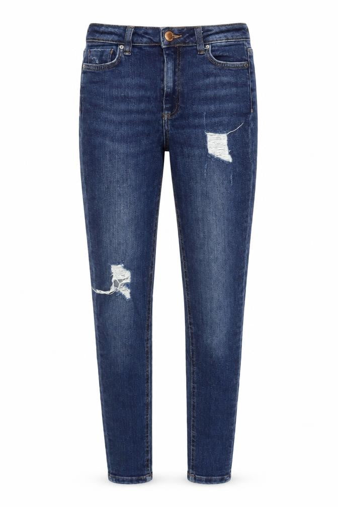Front view of Miss Selfridge Women's Blue Skinny Jeans, size 6