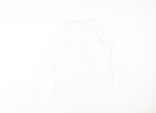 Threadbare Women's White Long Sleeve T-Shirt Size 10