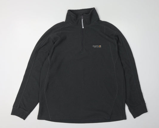 Regatta Men's Black 1/4 Zip Fleece Sweatshirt XL