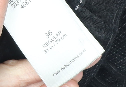 Debenhams Men's Black Trousers 36 Regular Fit