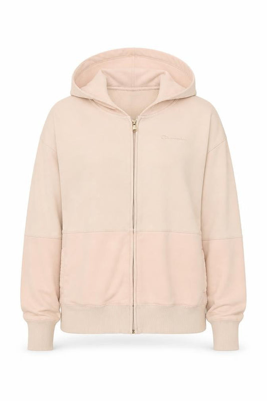 Womens UK S Regular Champion Beige Full Zip Hoodie