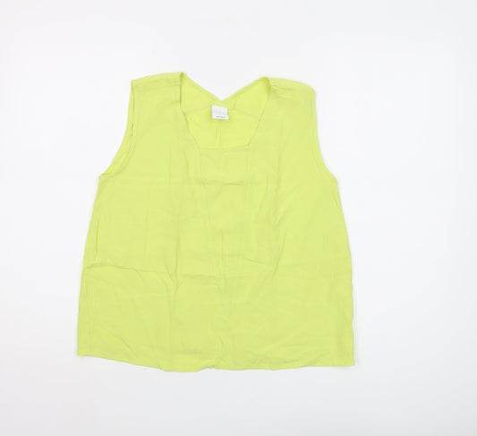Vero Moda Women's Green L Tank Top - Lightweight Cotton