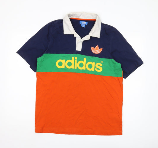 Adidas Men's Multicoloured Polo Shirt L