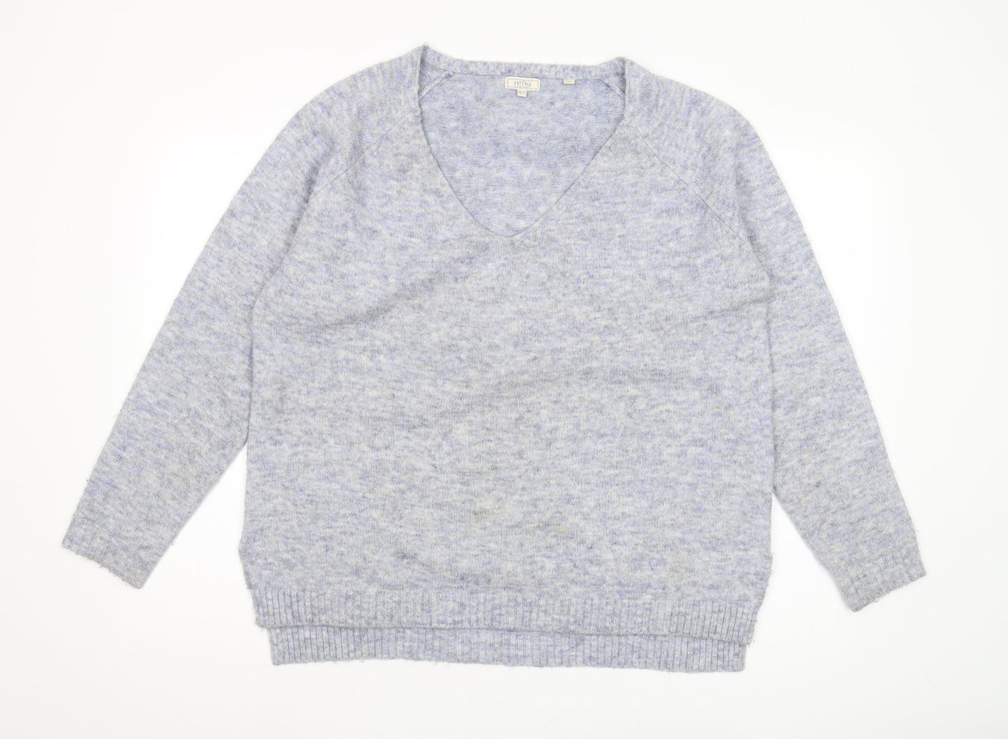 Fat Face Women’s Grey V-Neck Knit Pullover Jumper Size 18