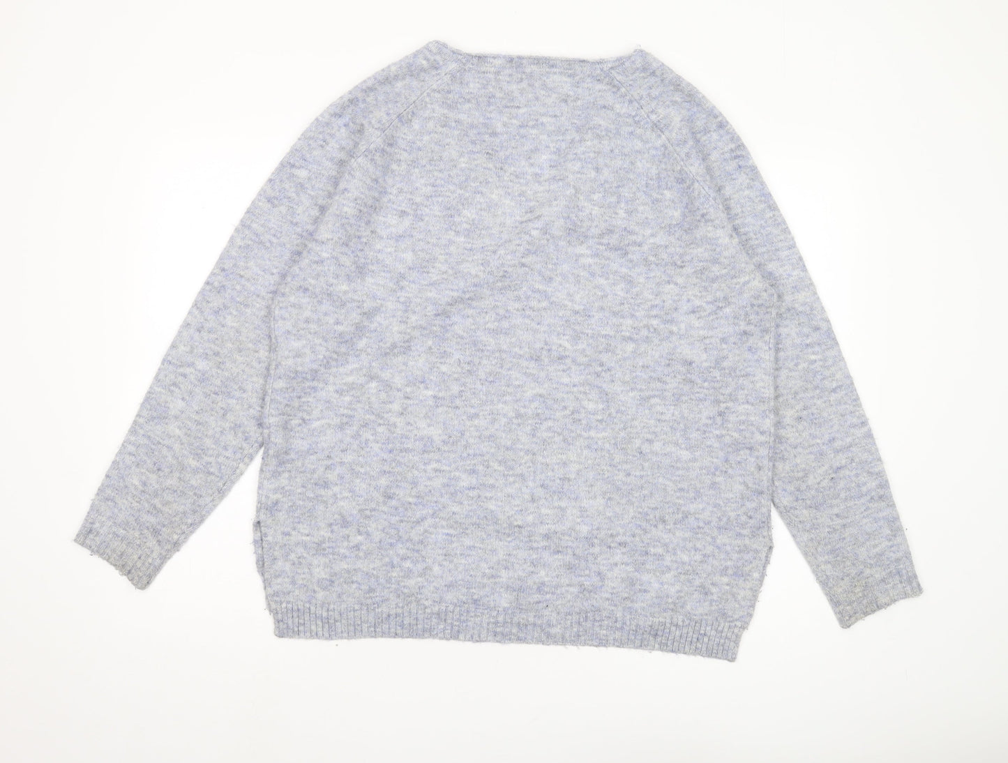 Fat Face Women’s Grey V-Neck Knit Pullover Jumper Size 18