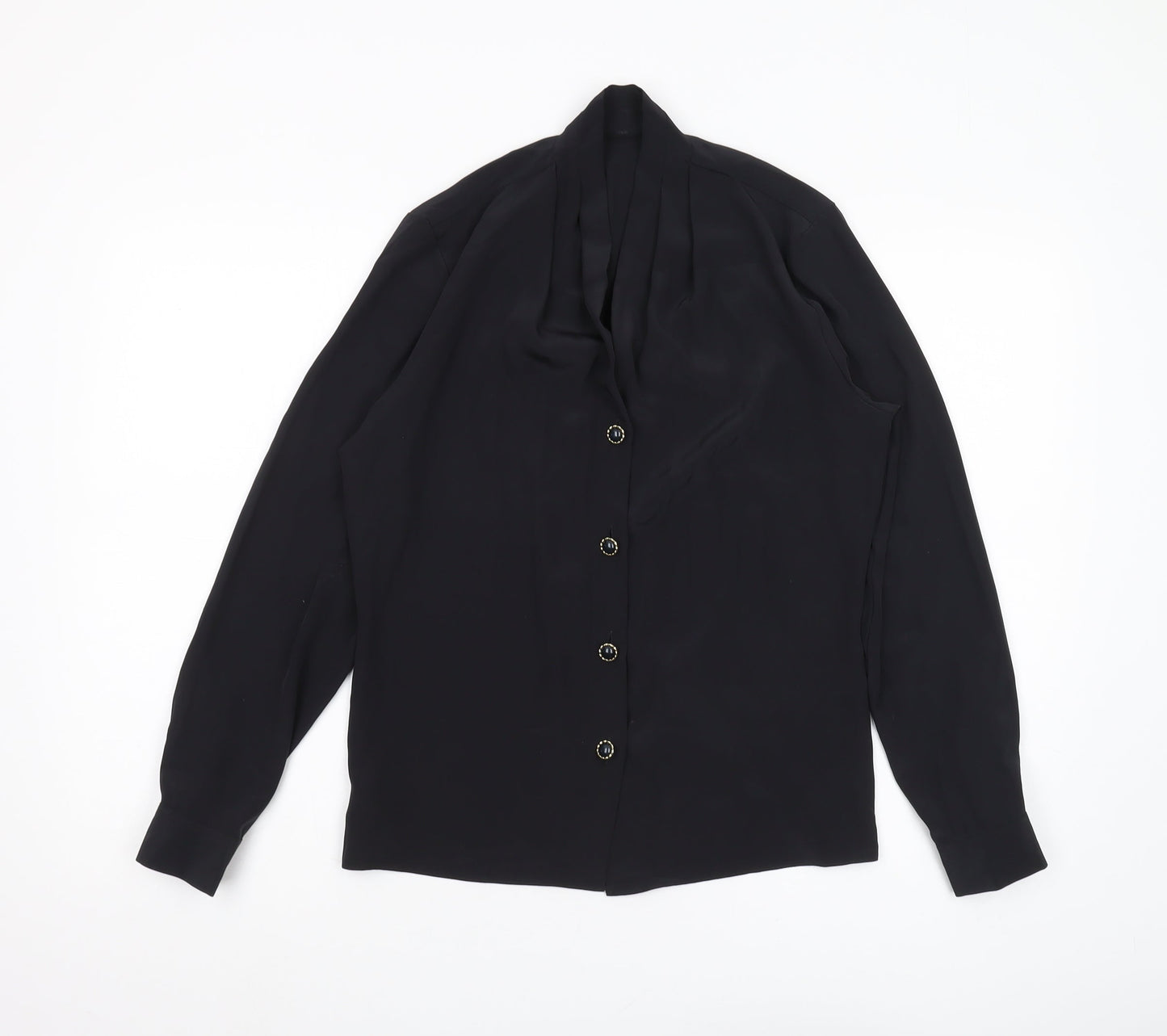 Marks & Spencer Women's Black Button Blouse Size 8