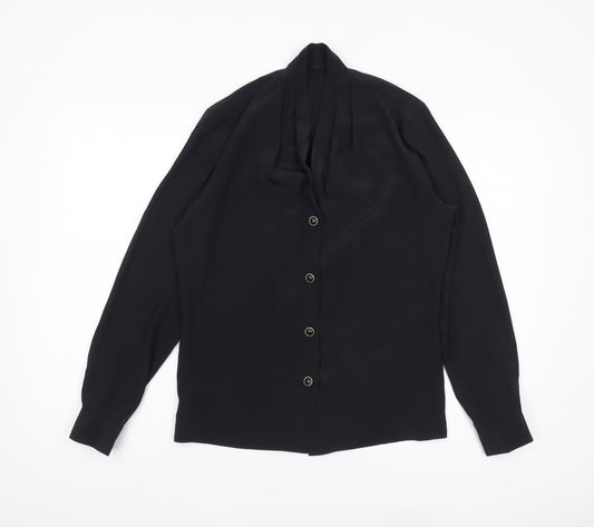 Marks & Spencer Women's Black Button Blouse Size 8