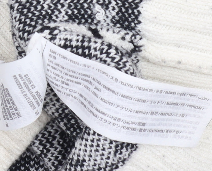 Hollister Women's Black Houndstooth Knit Vest M