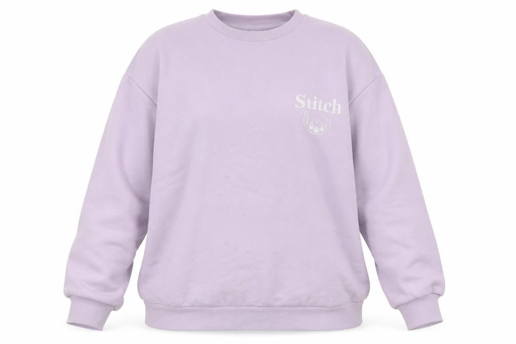 Womens UK M Regular Disney Purple Pullover Sweatshirt