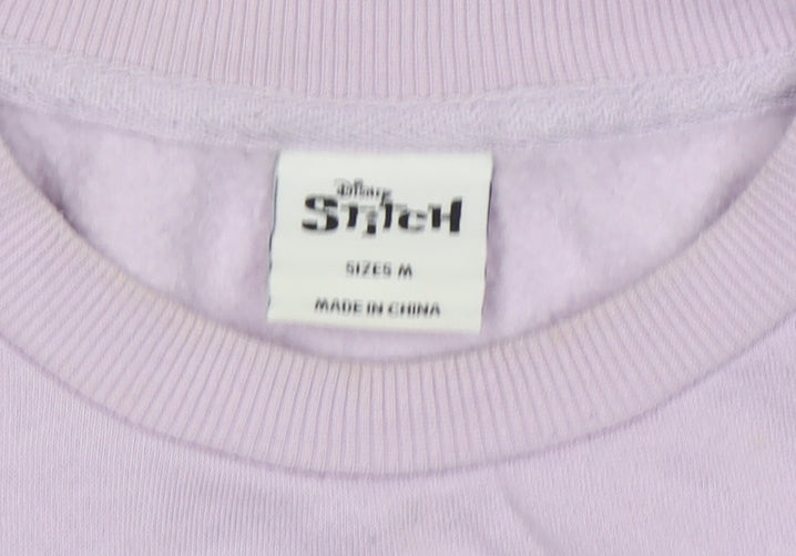 Disney Women’s Purple Stitch Sweatshirt Medium