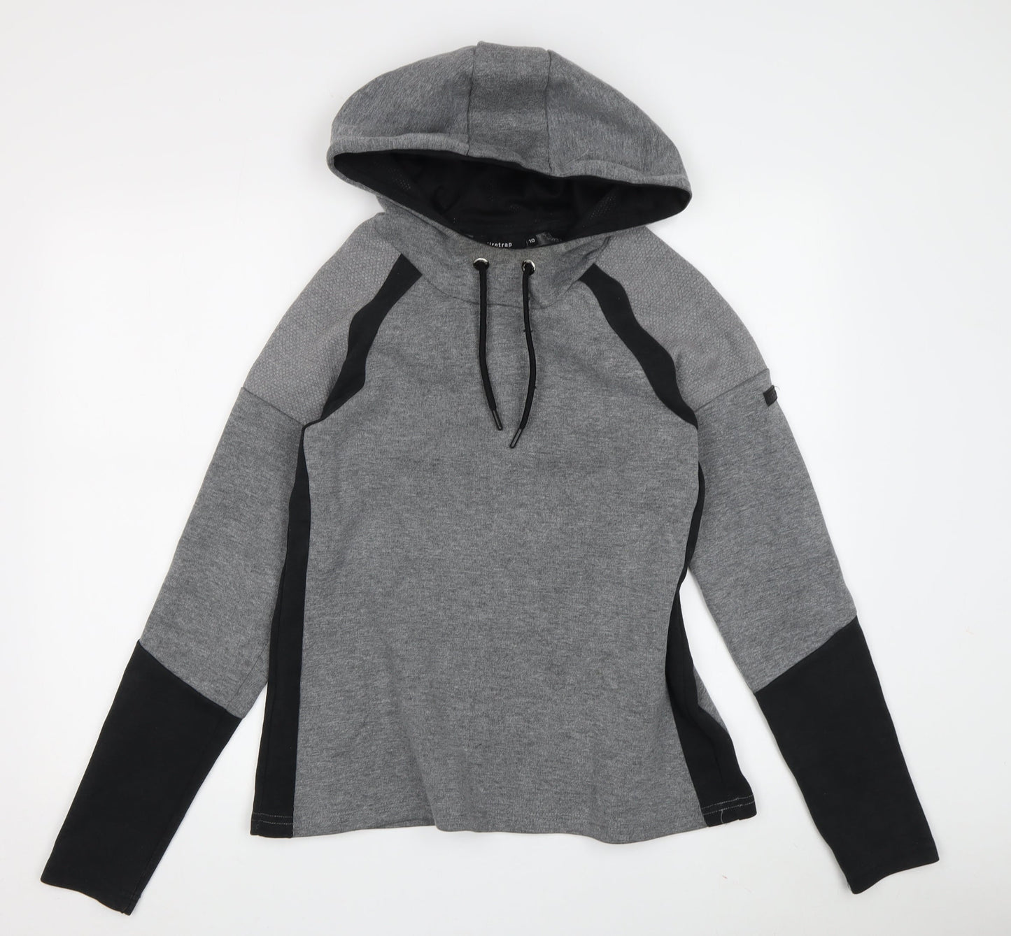 Firetrap Women's Grey Black Hoodie Size 10 Regular Fit