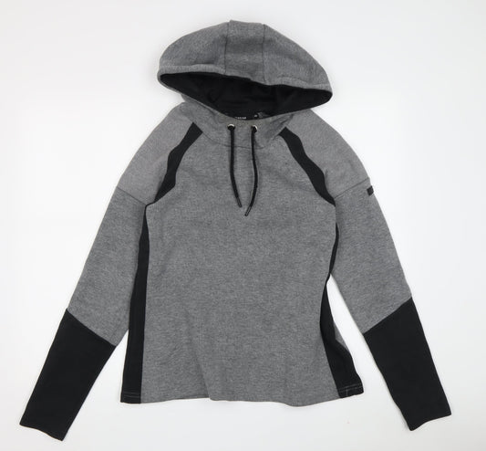 Firetrap Women's Grey Black Hoodie Size 10 Regular Fit