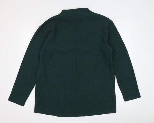 Lands' End Unisex Green Sweatshirt, Mock Neck, Size S