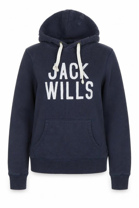 Womens UK 8 Regular Jack Wills Blue Pullover Hoodie