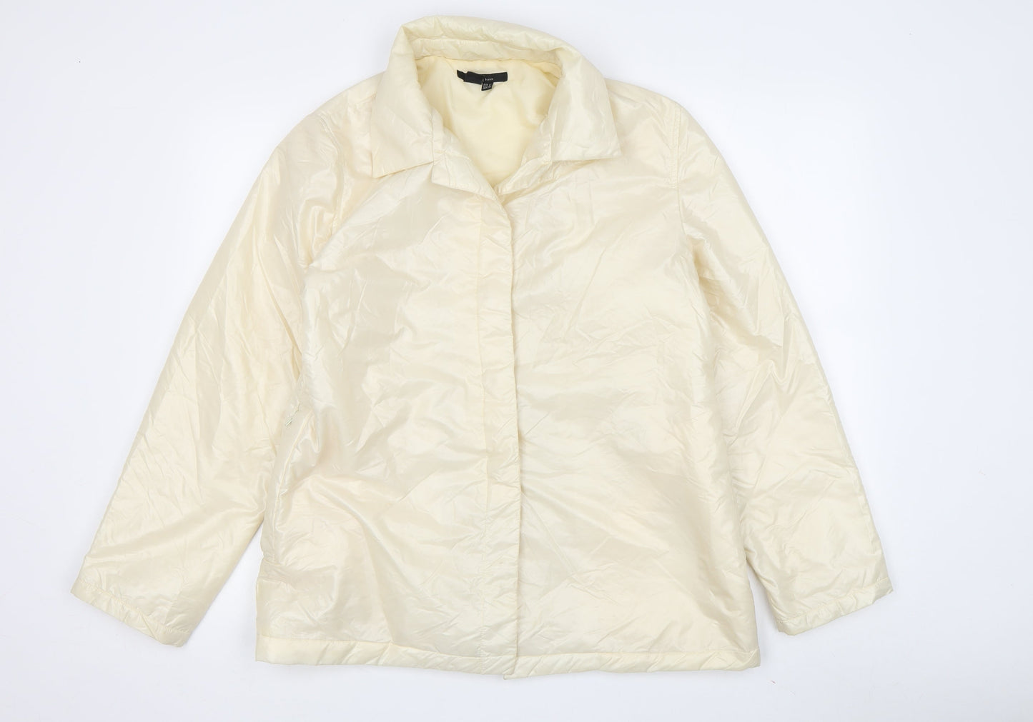 Zara Women Ivory Puffer Jacket, Size 12, Winter Essential