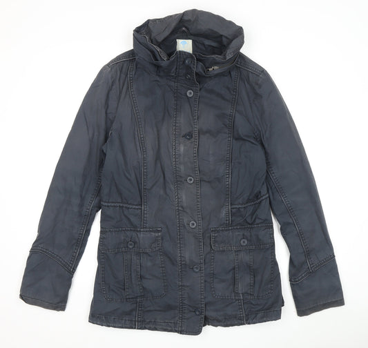 Fat Face Women's Blue Cotton Parka Jacket Size 14