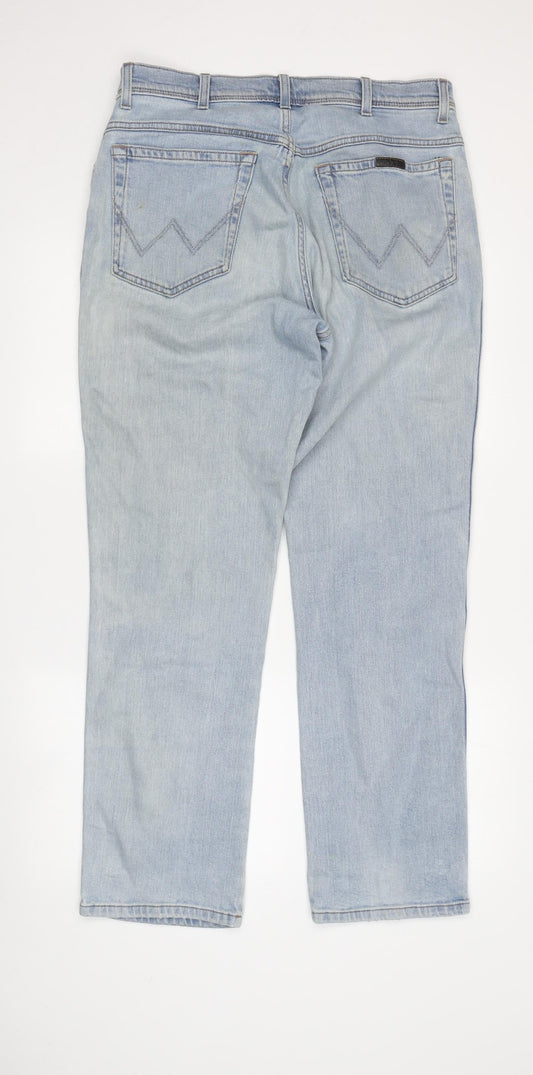 Wrangler Men's Blue Straight Denim Jeans 34W 30L