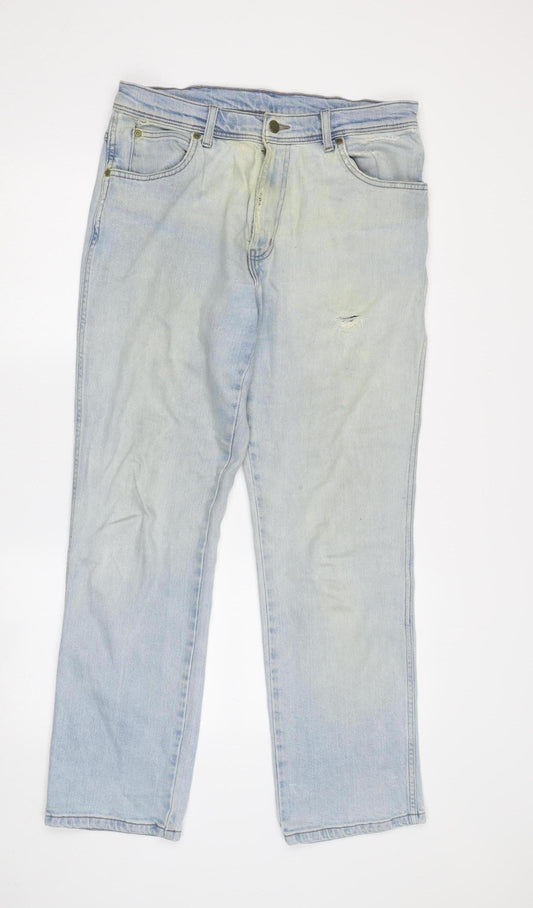 Wrangler Men's Light Blue Regular Fit Jeans 34