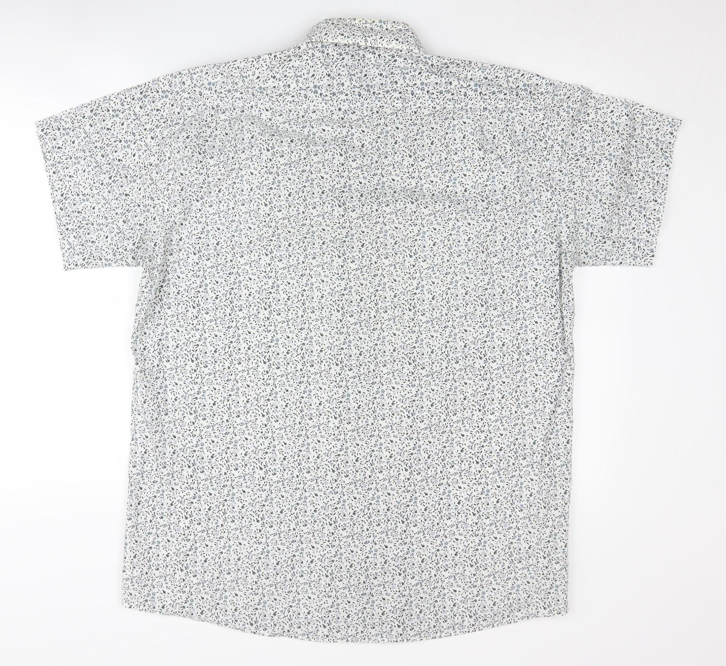 Double TWO Unisex Floral Button-Up Shirt Size 16