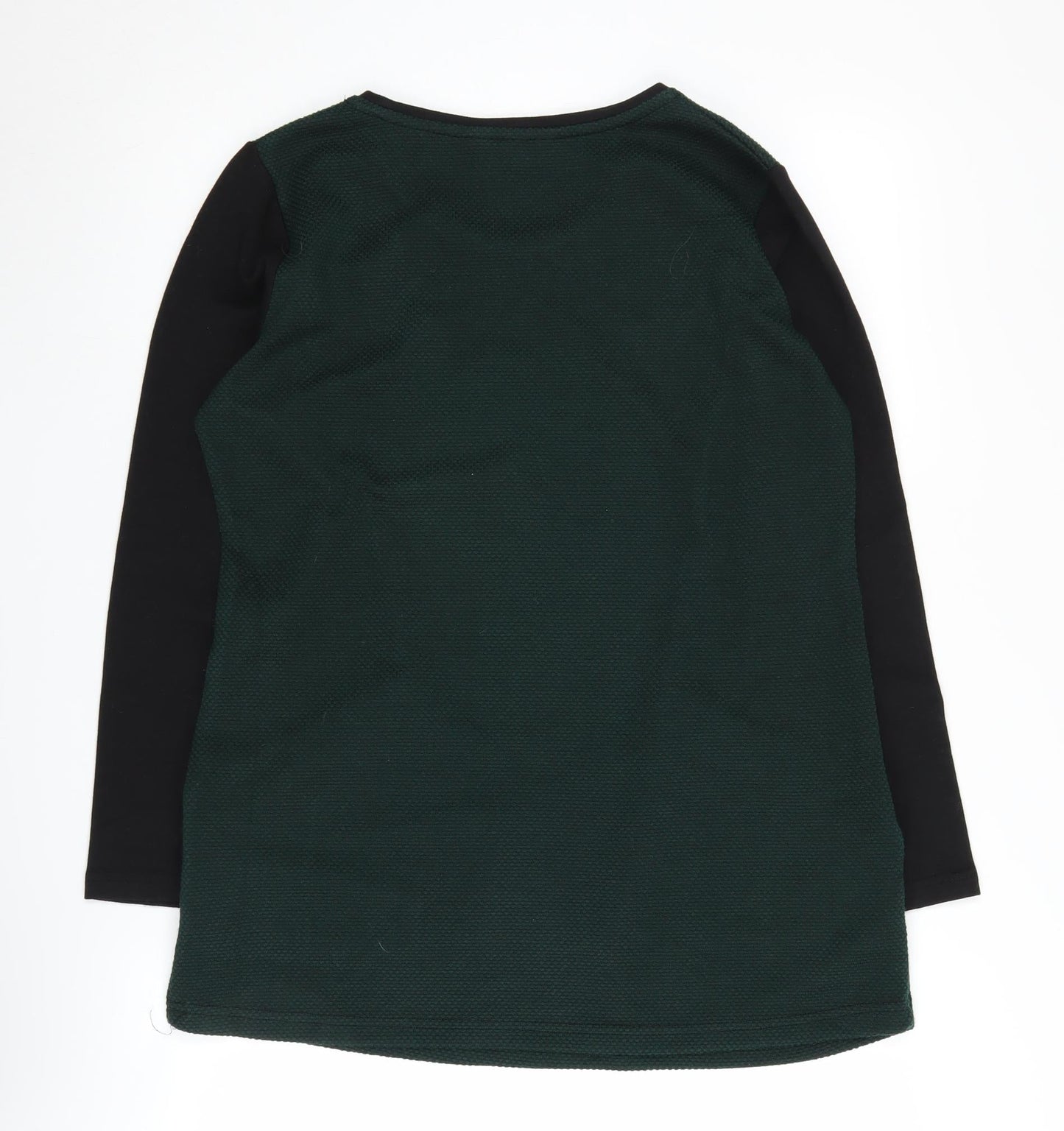 Chianti Women's Green Pullover Jumper, Size 14, Zip Accents
