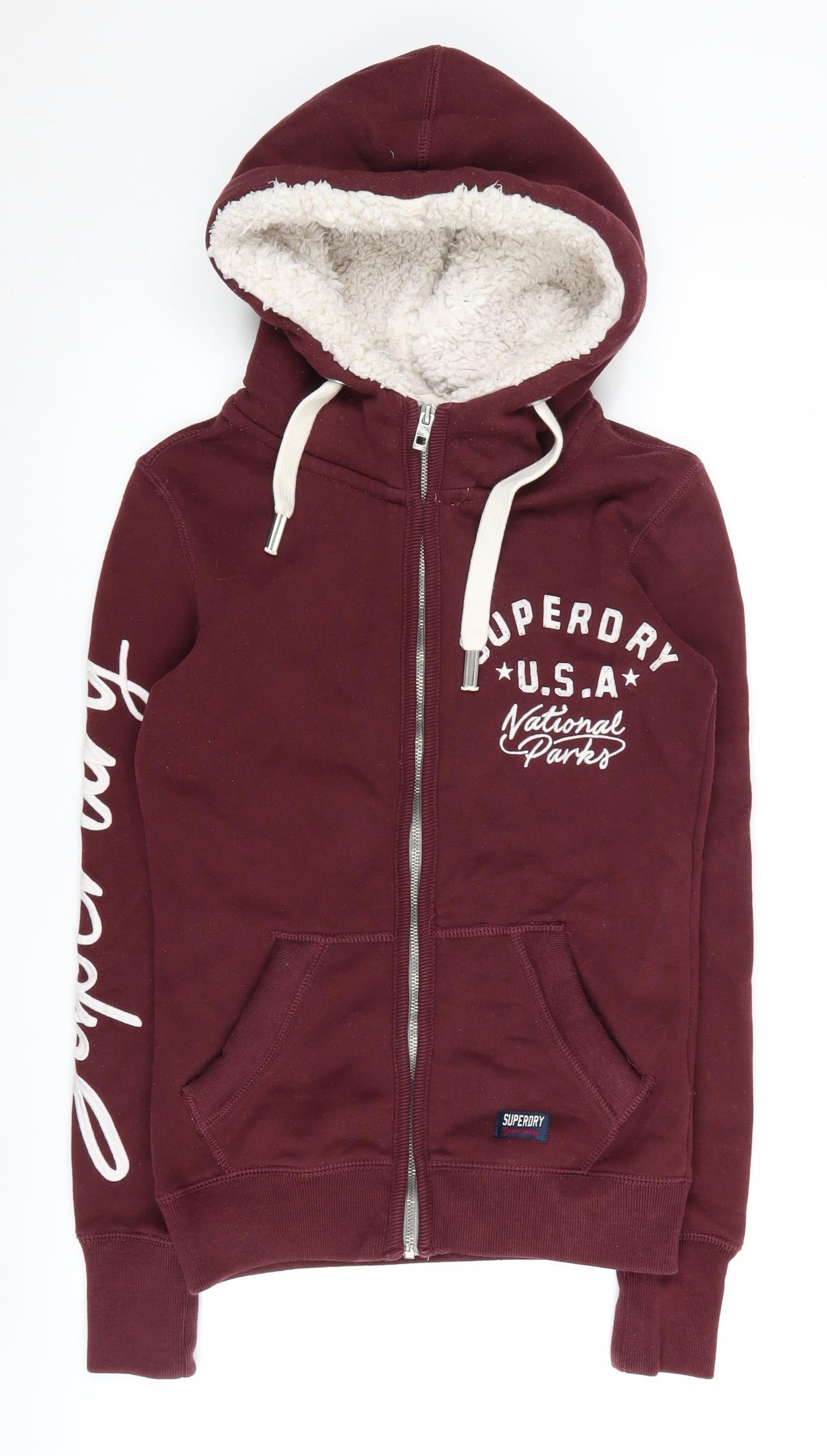 Superdry Men's XS Red Full Zip Hoodie