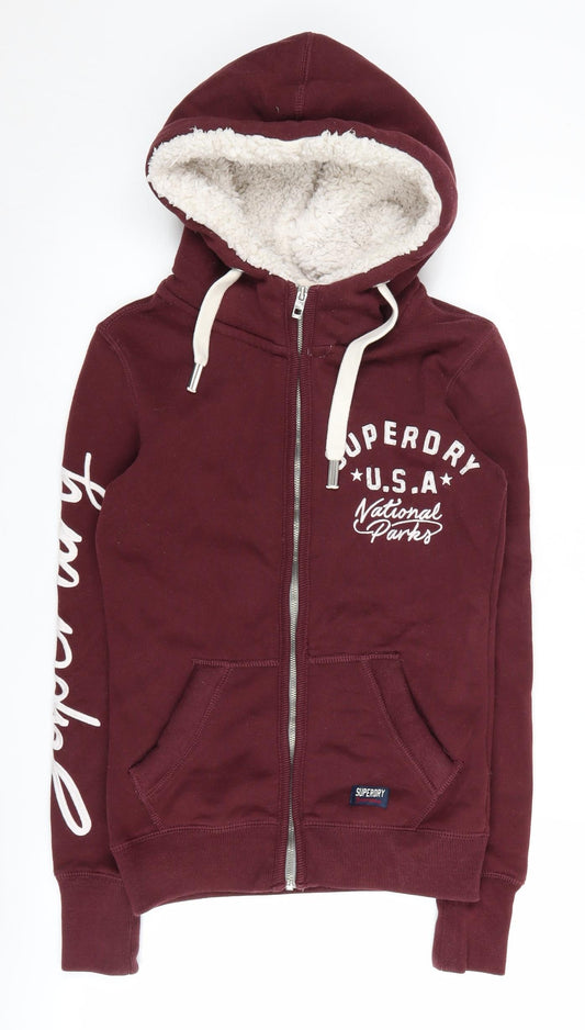 Superdry Men's XS Red Full Zip Hoodie