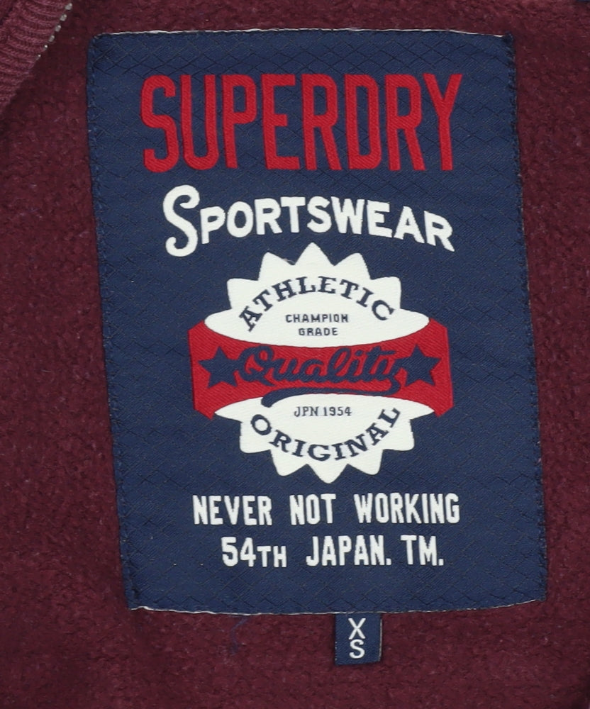 Superdry Men's XS Red Full Zip Hoodie
