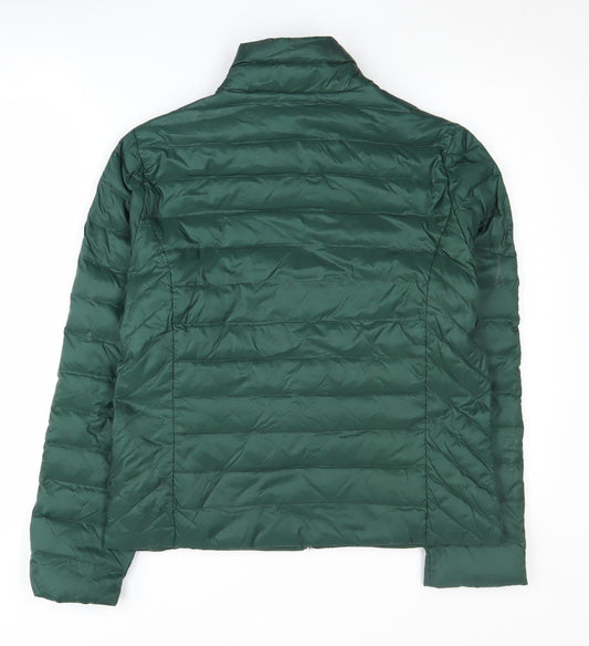 Jack Wills Women's Green Puffer Jacket Size 12