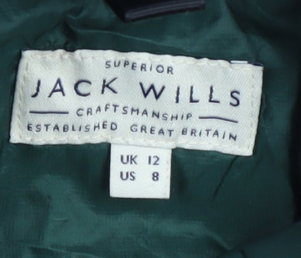 Jack Wills Women's Green Puffer Jacket Size 12