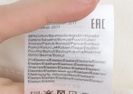 Jacqueline de Yong Women's White Straight Jeans L