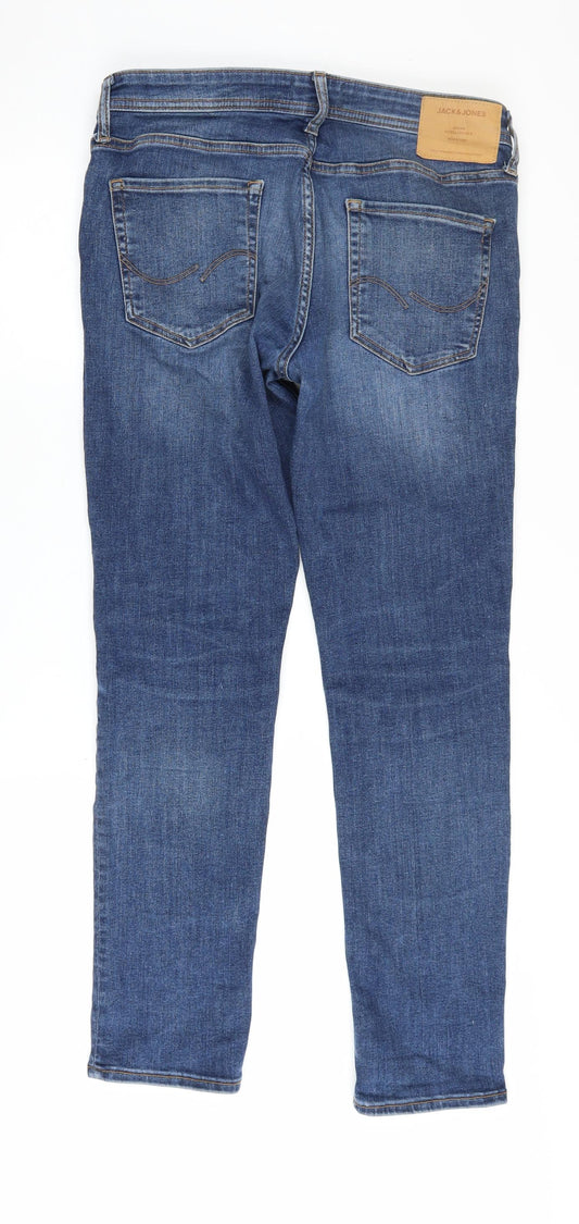 Jack & Jones Men's Blue Straight Jeans 32 Regular Fit