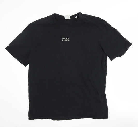 JACK & JONES Men's Black XL Crew Neck T-Shirt