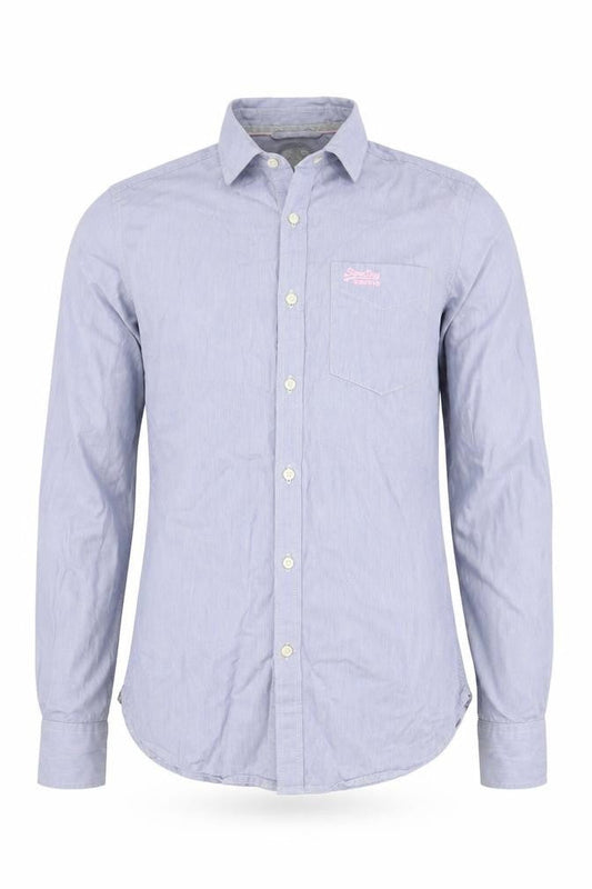Superdry Men's Blue Striped Shirt M Long Sleeve