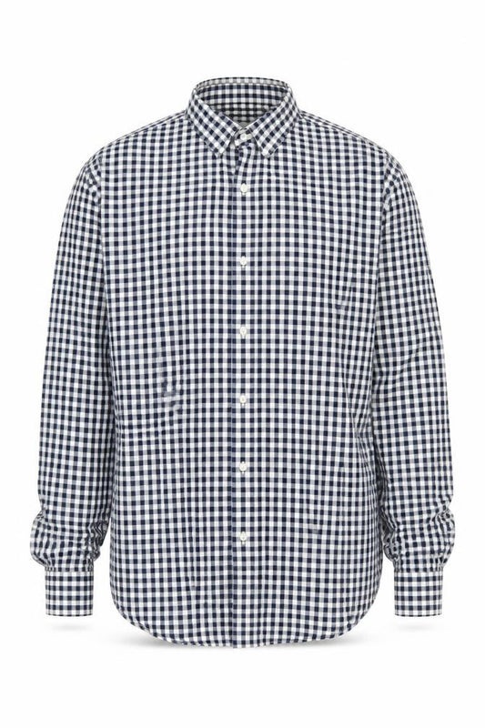 Jack & Jones Men's Blue Check Button-Up Shirt Small