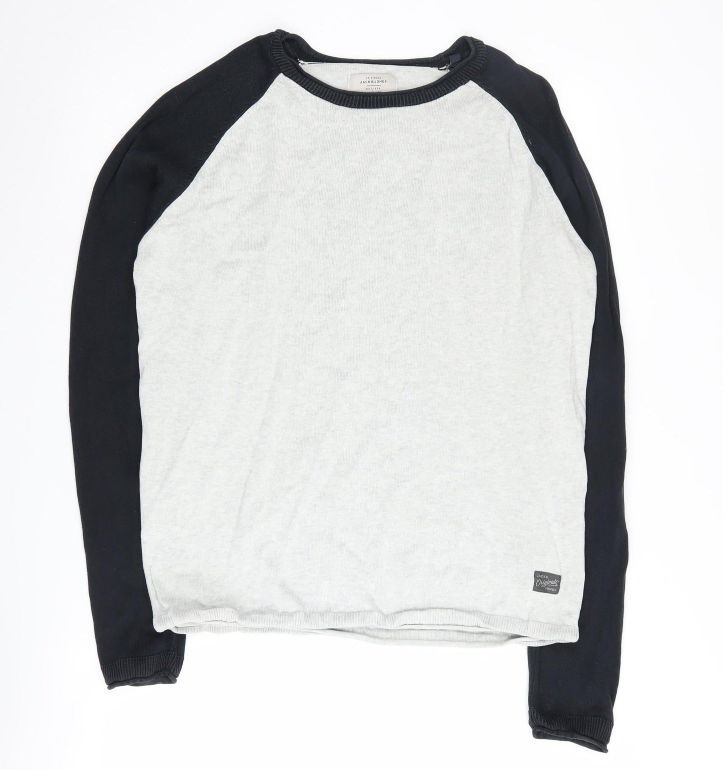 Jack & Jones Men's Grey Pullover Jumper, Size S, Casual Wear