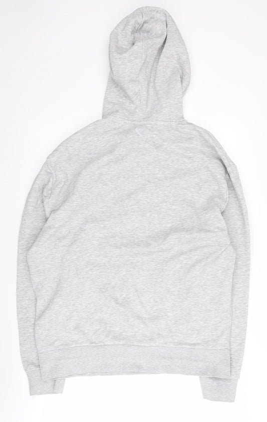 Collusion Men's Grey Hooded Pullover Hoodie L
